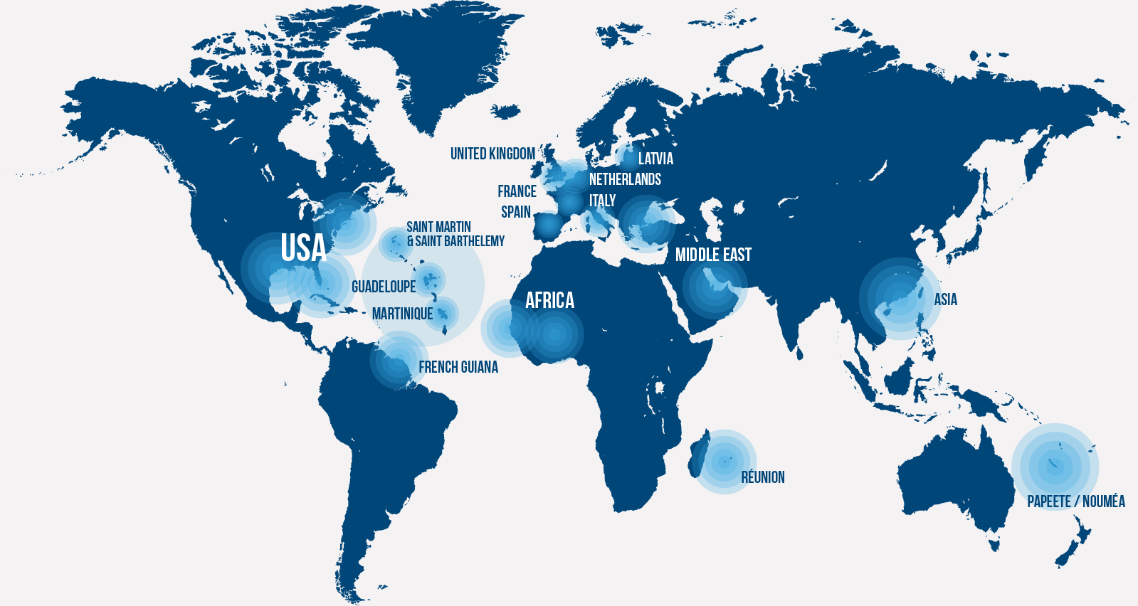 Carte implantation UK