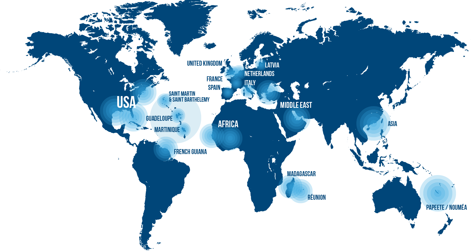 Carte implantation UK