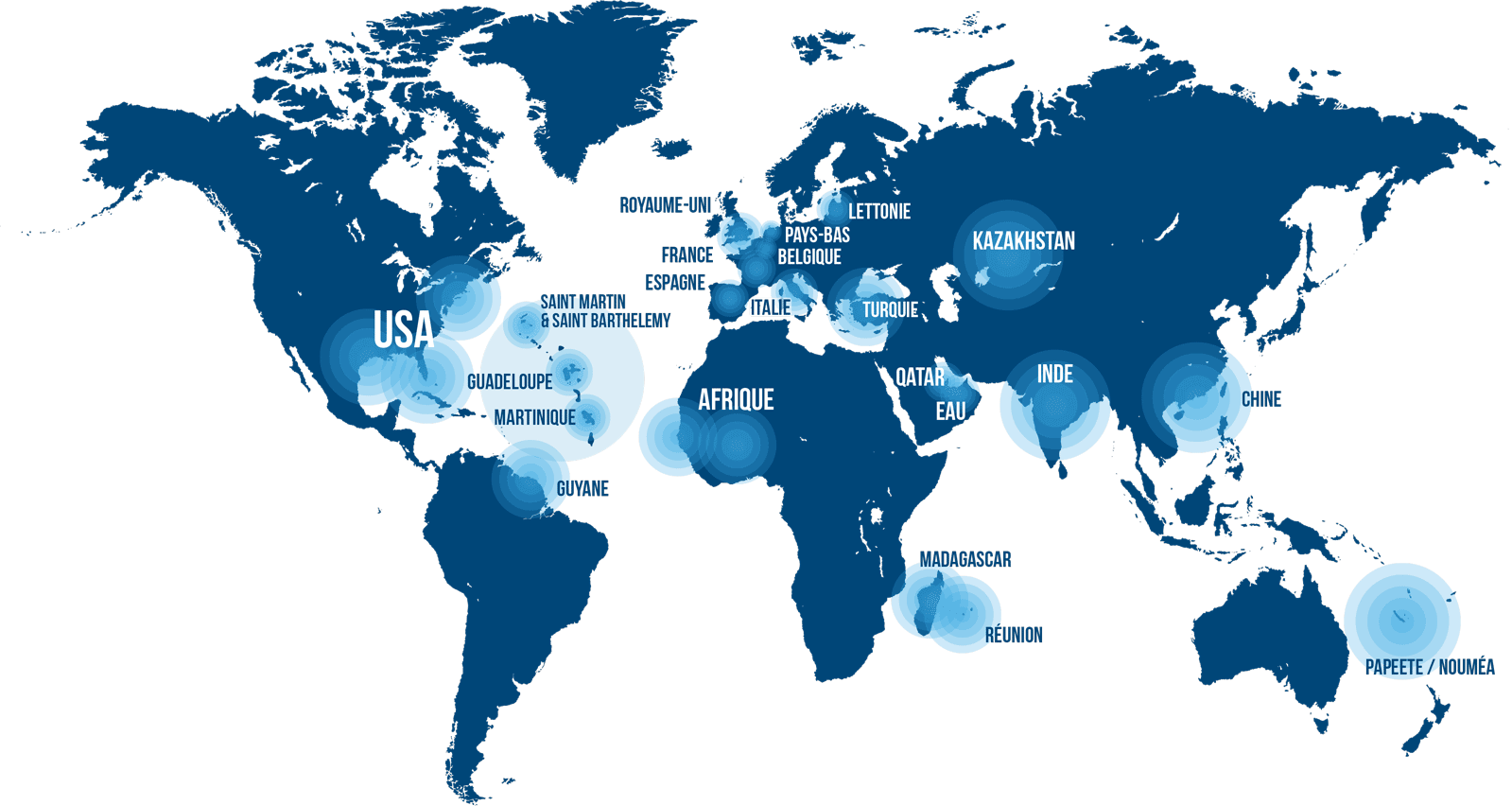 Carte implantations FR